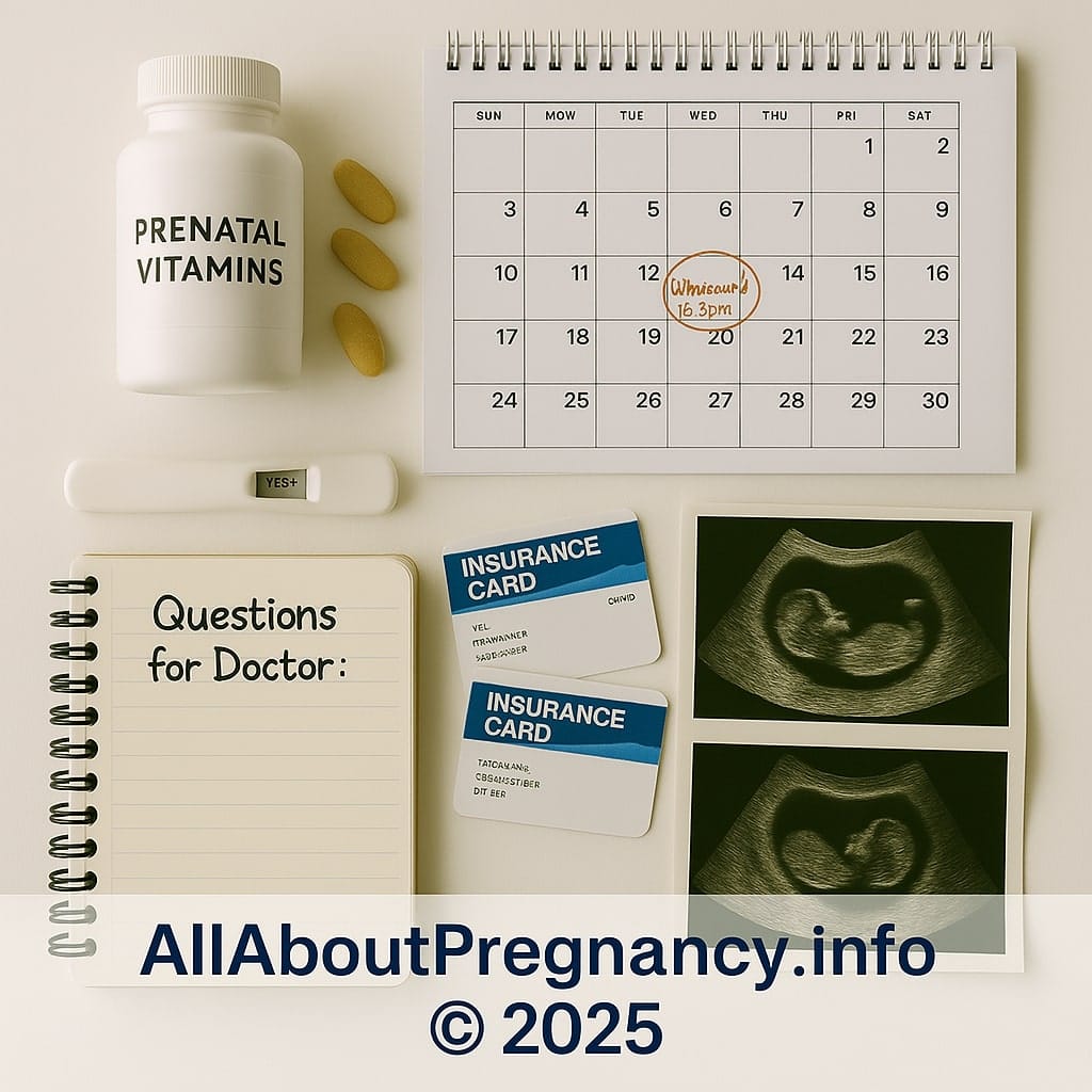 Essential items and preparation checklist for first pregnancy ultrasound appointment